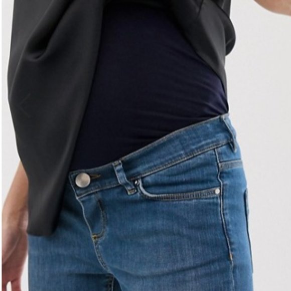 ASOS Maternity mid rise skinny jeans size 8 - Picture 2 of 7